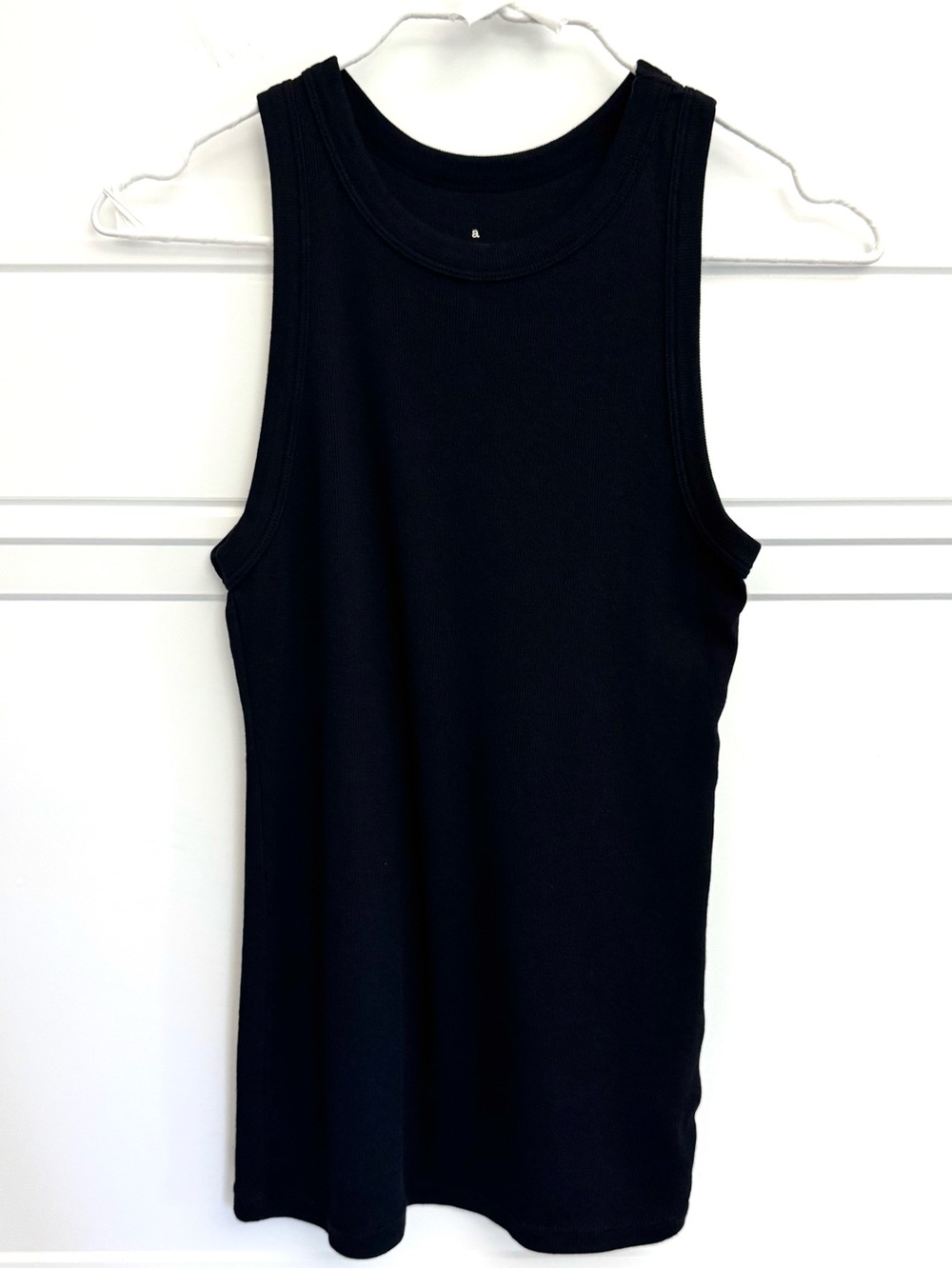 a new day Women's Black Slim Ribbed Tank, M